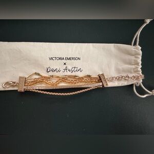 Victoria Emerson Gold and Tan Bracelet Collection